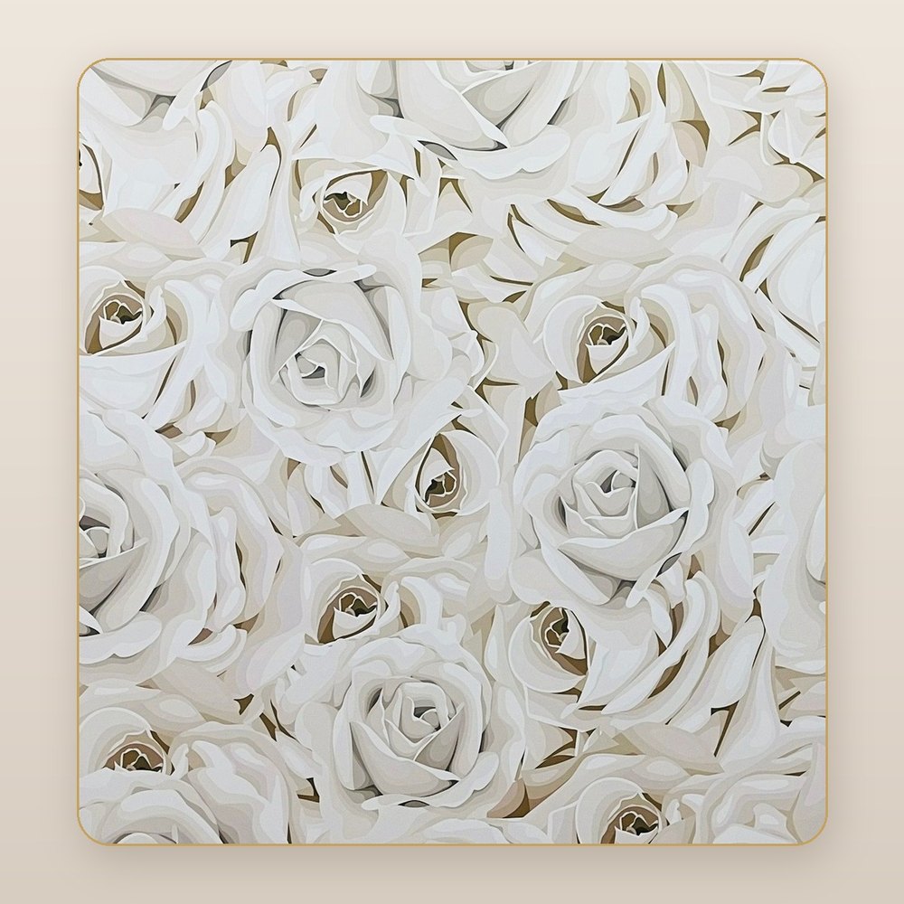 White roses photo booth backdrop